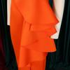 Elegant V Neck Dresses Women Summer Short Sleeve Ruffles Split Ankle Length Beaded Luxury Female Party Dress