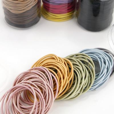 Women's Large Capacity No-Tip Daily Hair Band Hair Ring 100p