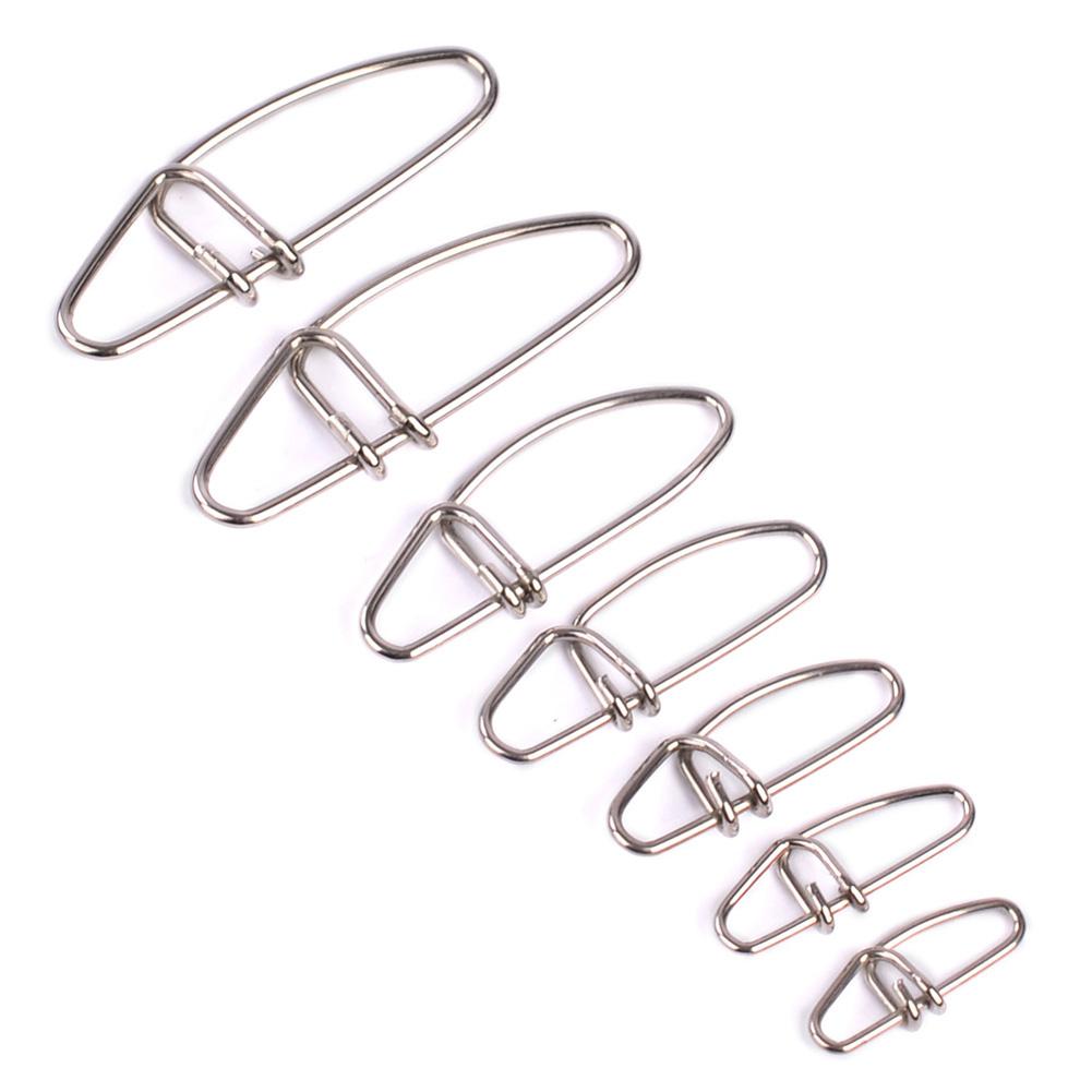 100PCS/Set Stainless Steel Fishing Pin Cross Lock Buckle Lure Bait Pin