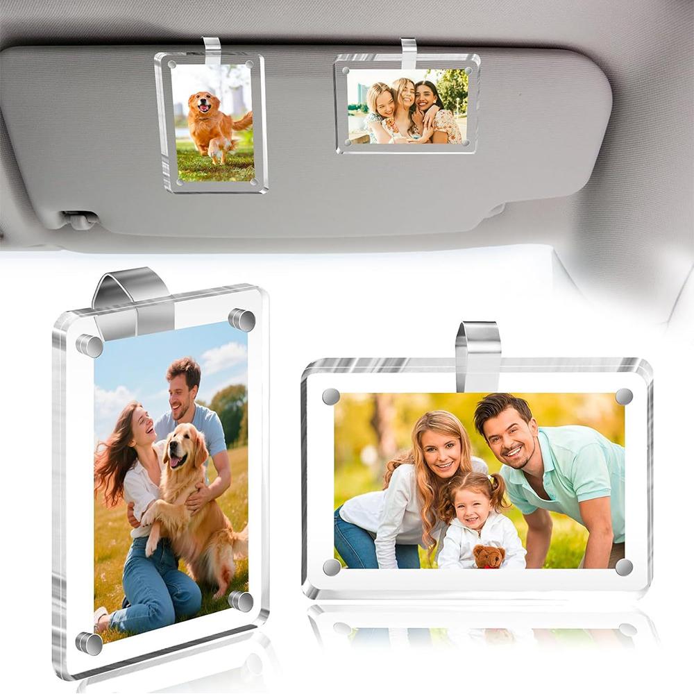 

2Pcs Car Picture Holder for Sun Visor Personalized Car Picture Frame