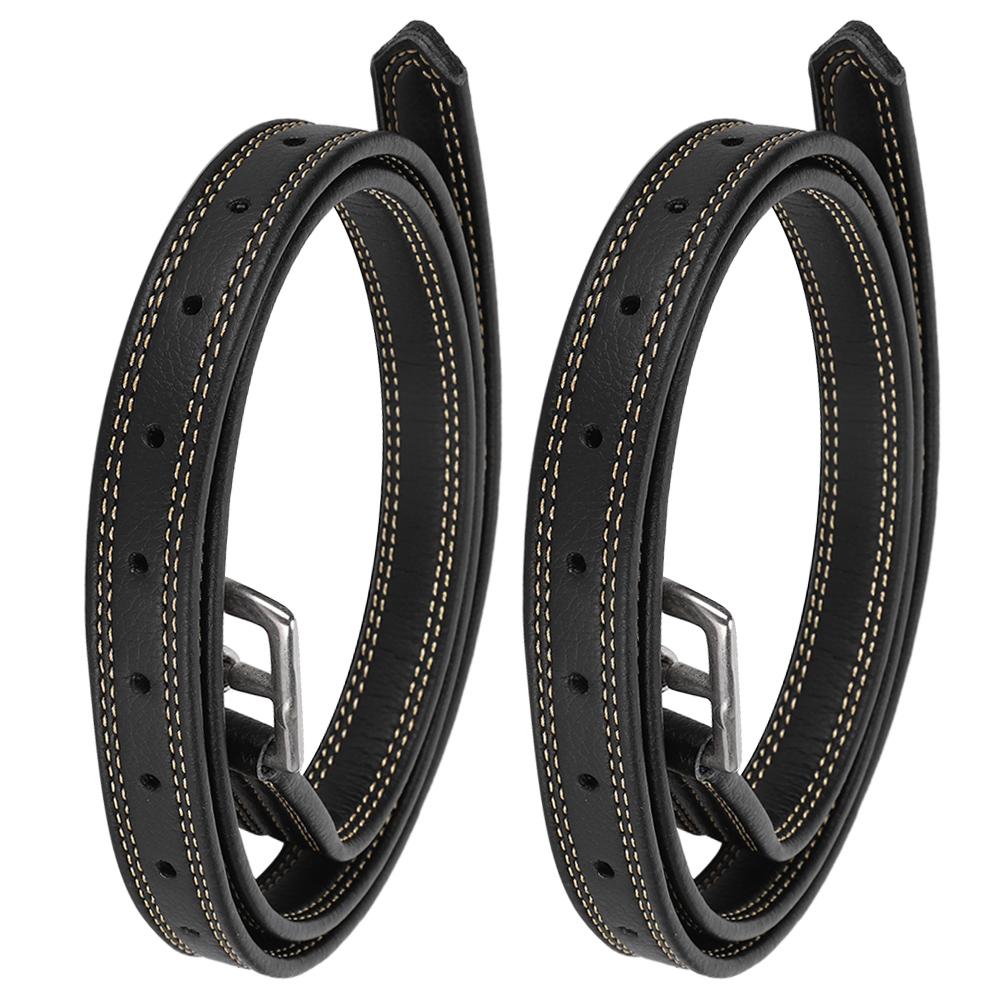 Pár třmenových řemenů pro britského sedlového koně, měkká kůže, mikrovlákno, přezka z nerezové oceli