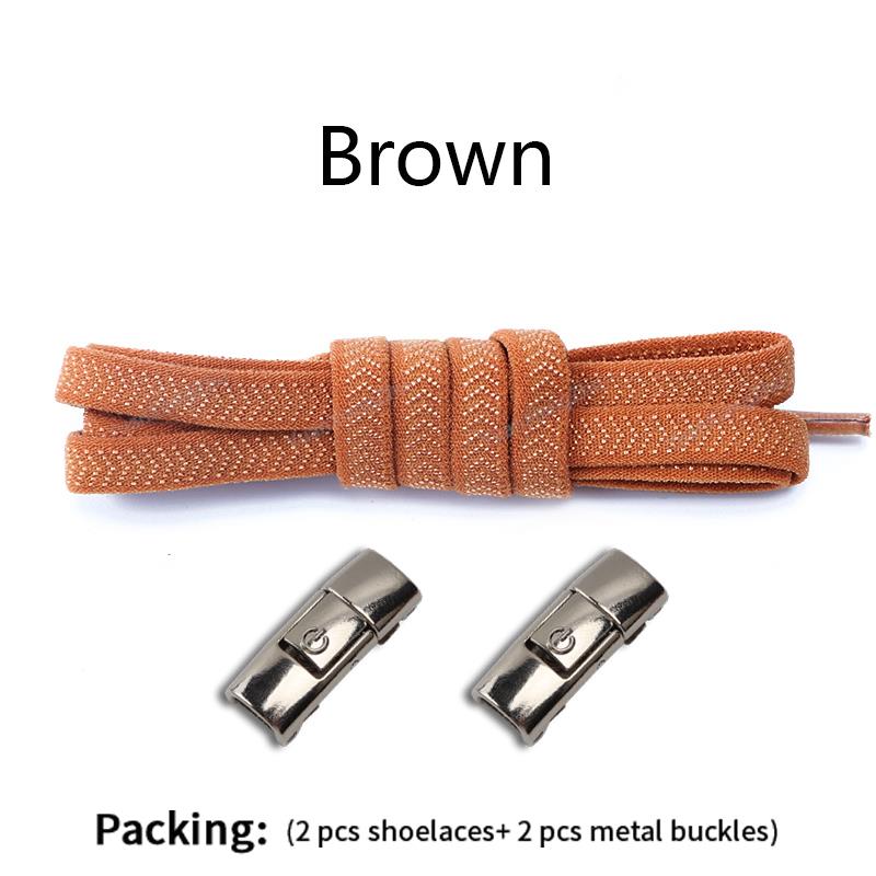 New Press Lock Shoelaces Without ties 8MM Width Flat Elastic Laces Sneakers Kids Adult No Tie Shoe laces for Shoes Accessories