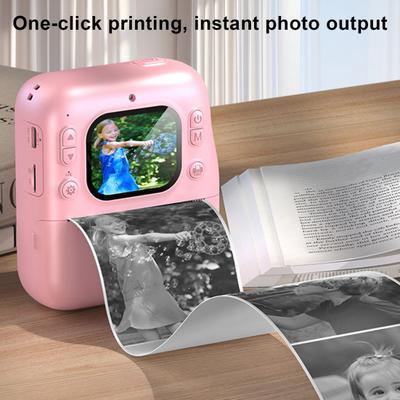 Aparat Foto Instant pentru Copii cu Ecran IPS de 2 inch 1080P Portabil Înregistrare Video de Călătorie Jucărie Aparat Foto Instant cu Imprimare Digitală cu Hârtie Foto