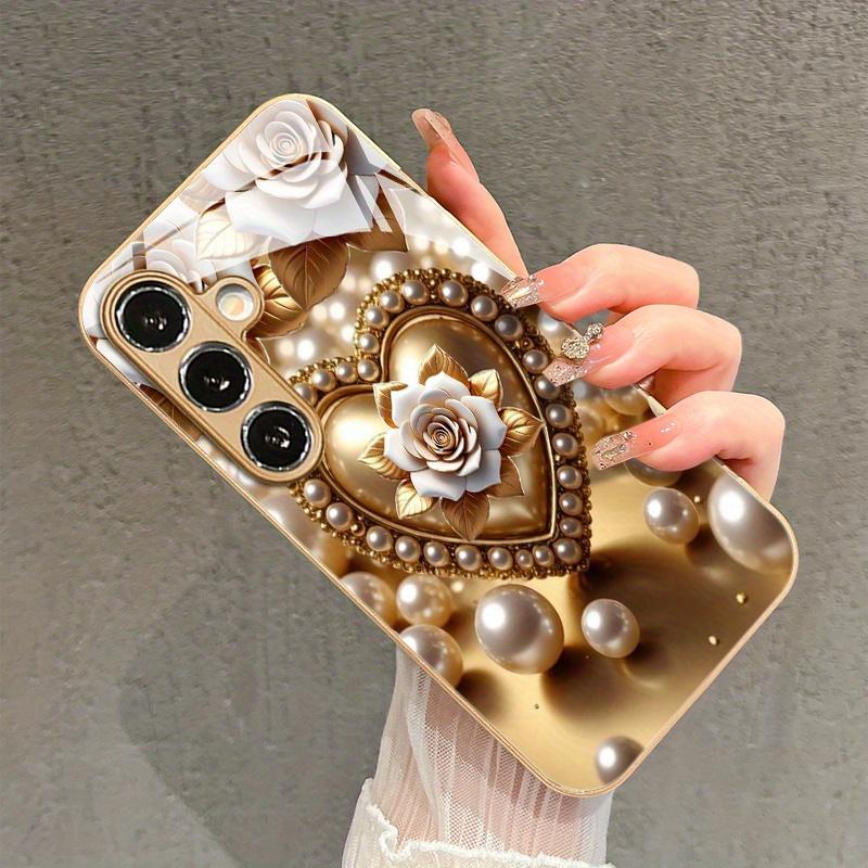 

Гальванизированный золотой новый чехол для телефона для Samsung Galaxy S26 Ultra S25 Plus S24 S23 S22 fe закаленное стекло Художественные текстурные узоры For Galaxy S26