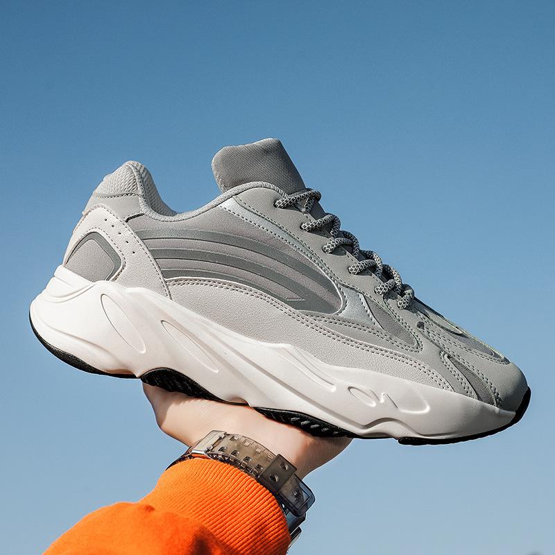 Kokosnuss Schuhe Mondlandung 700 Paar Lauf-Sneaker Herren leichte Sohle Lederoberfläche atmungsaktiv lässig Papa Schuhe