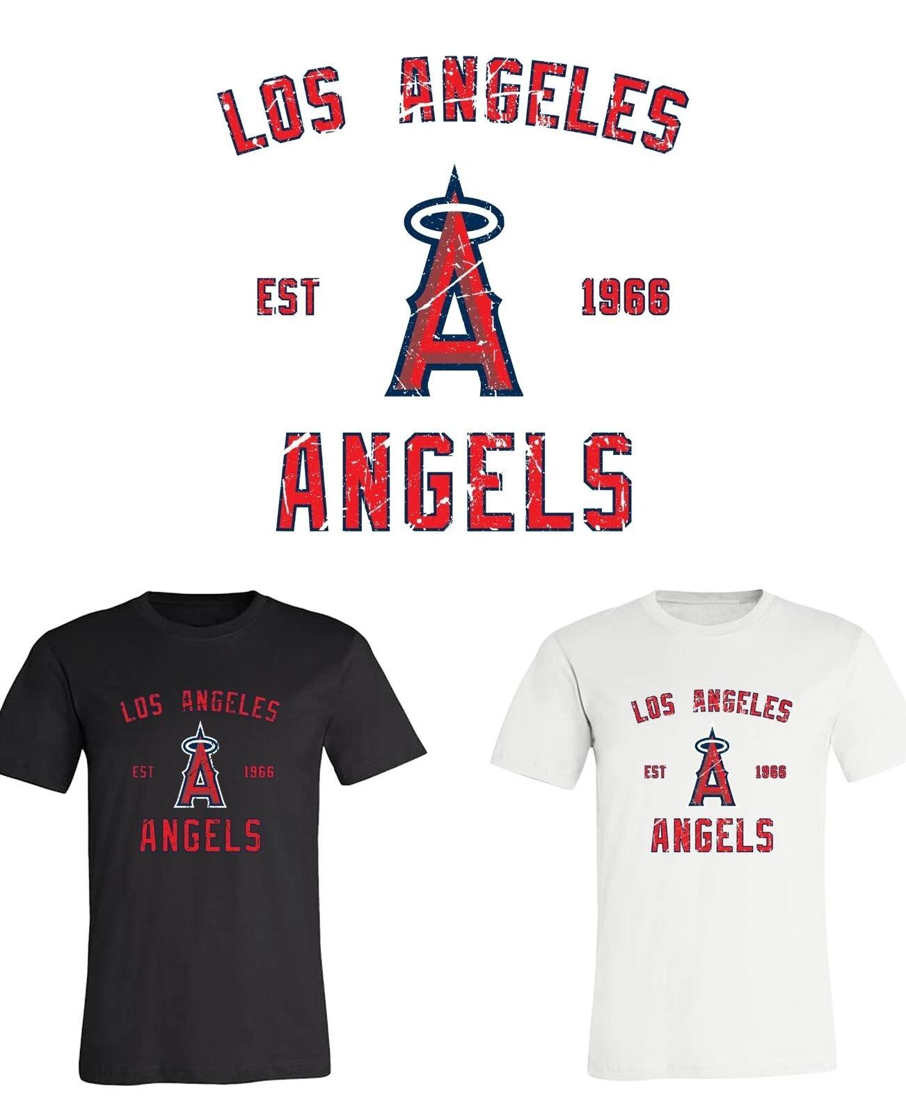 Los Angeles Angels Est Distressed logo T-Shirt Sizes Youth-Adult 6XL FAST Ship! L