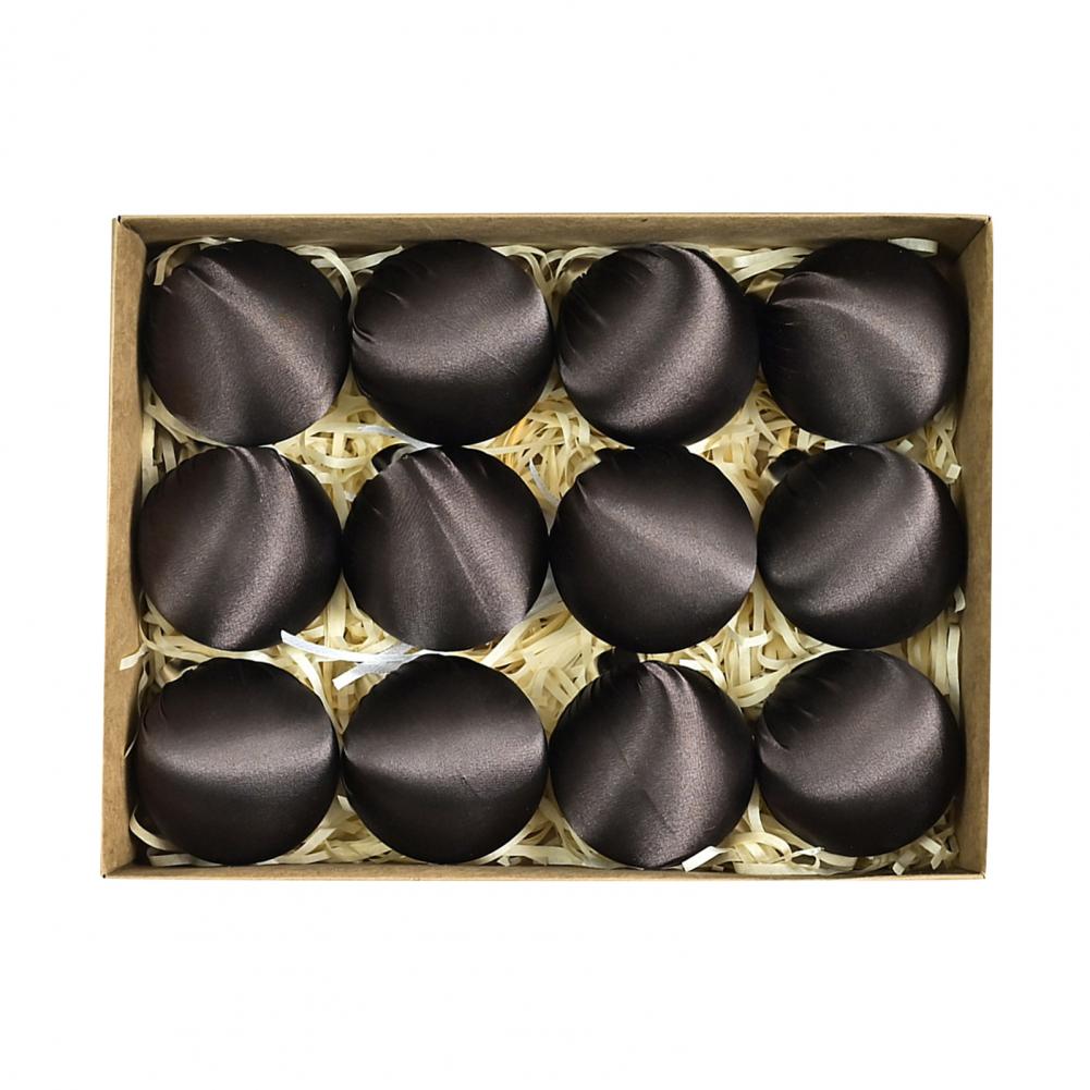 12Pcs 6cm Flocked Christmas Ornaments – Shatterproof Velvet Ball with Metal Buckle, Hanging Xmas Tree Decor for Holiday Party