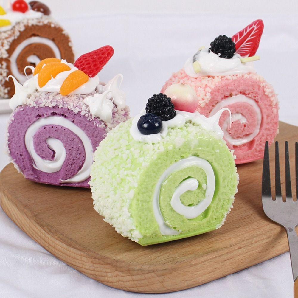 

Рулон полотенец из искусственной кожи, десертная кухонная мебель, швейцарский рулет, высококачественный рулет для торта, украшение для еды