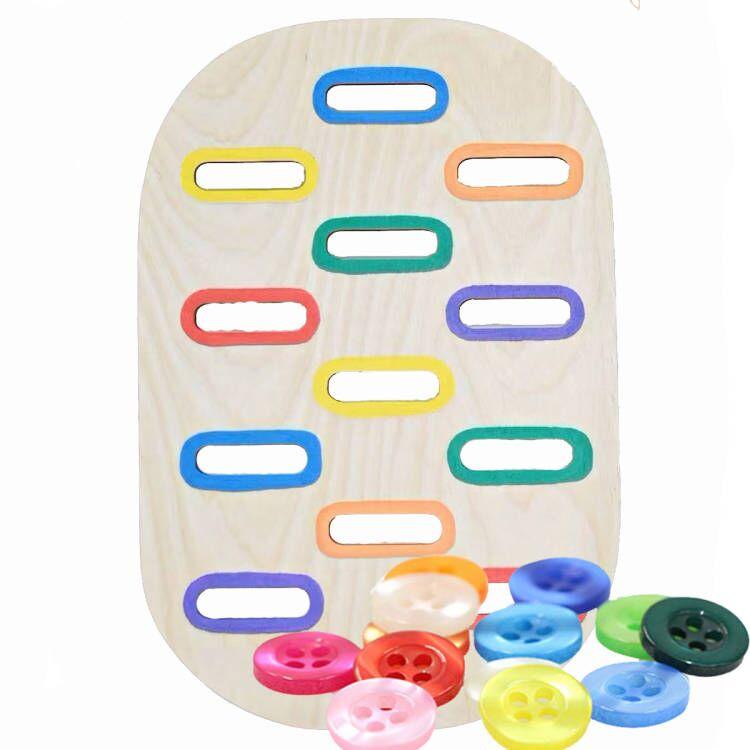 Children'S Sensory Tray Table Color Hairball Game Wooden Tile Montessori Early Education Toys Kids Toys Educational Accessories