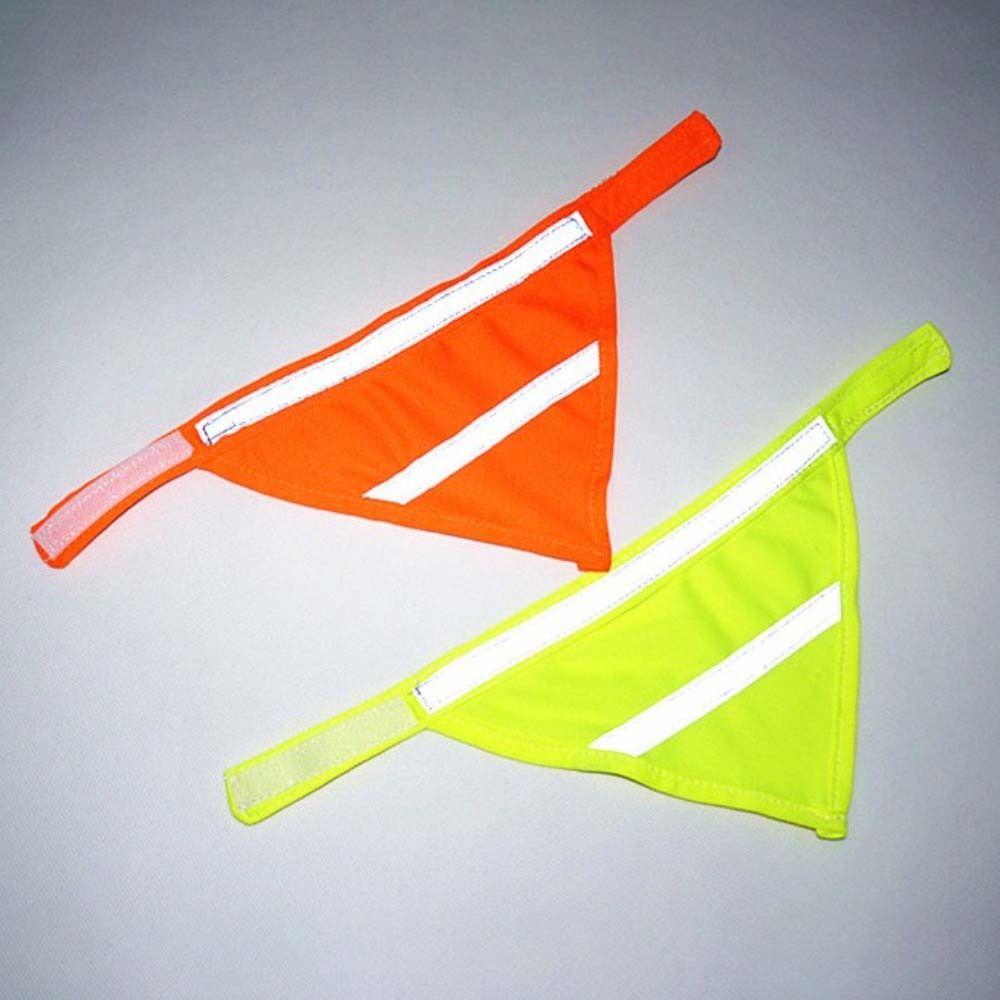 Drool Towel Dog Safety Scarf Reflective Breathable Puppy Visibility Bib Triangle Bright Orange/Yellow Pet Fluorescent Clothes