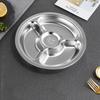 Anyi 304 Stainless Steel Round Divided Meal Plate