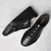 High End Brand Men's Genuine Leather Casual Shoes Simple Black Men's Office Business Shoes Fashionable Oxford Shoes Versatile