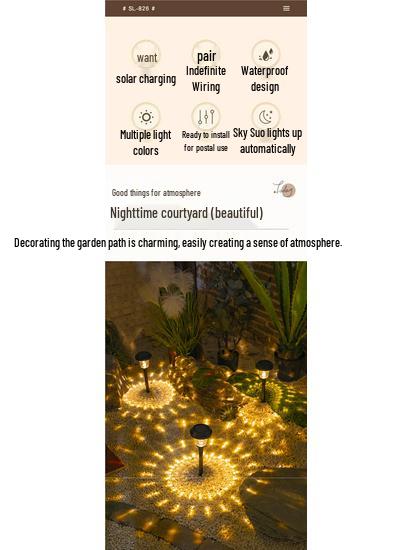 Waterproof Solar Garden Lights for Outdoor Lawn and Courtyard Decoration