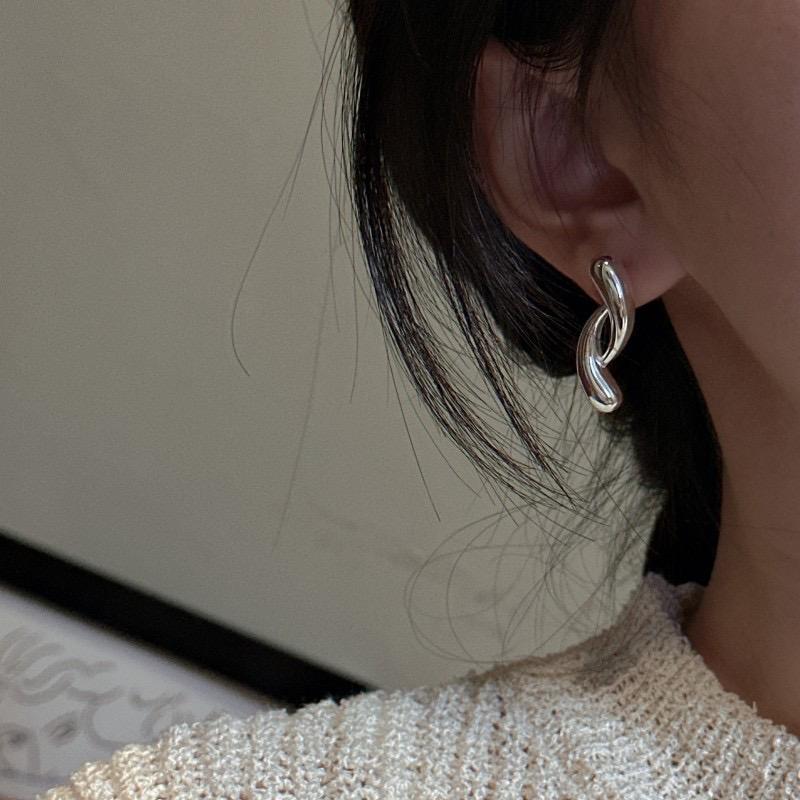 Xiaomi BF CLUB 925 Sterling Silver Earrings For Women Trendy Simple Twist Earring Jewelry Prevent Allergy Party Accessories