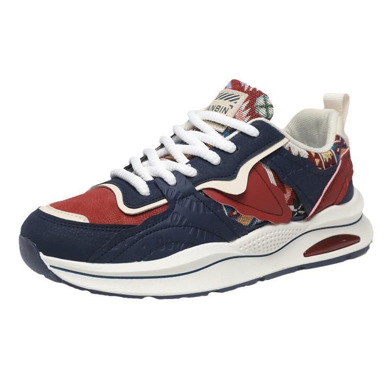 Ethnic Style Embroidery Dad Shoes Men's 2025 Autumn and Winter New Comfortable Printing Soft Sole Versatile Internet Celebrity Explosion Casual Shoes