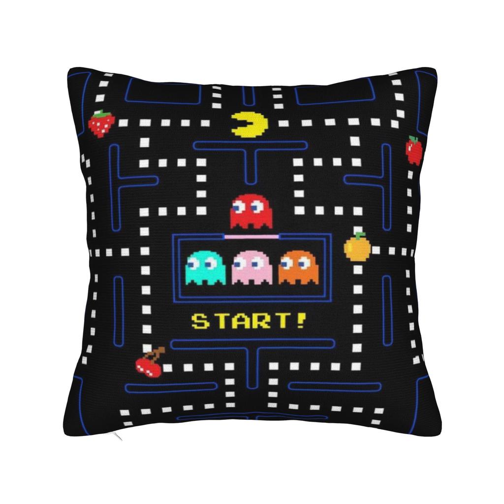 Pac-Man Pillow Case Retro Trendy Pillow Cover Custom Pillowcases For Sofa Home Decor