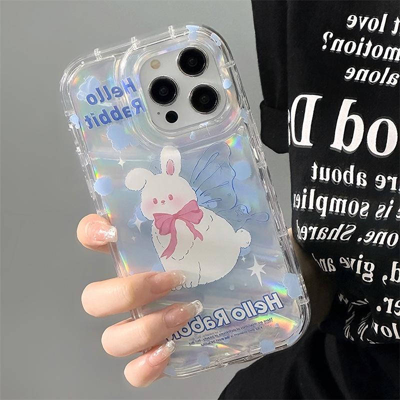 Mobile Phone Cases for iPhone 11 13 XR 15 Pro Max 12 14 Pro Max Case iPhone 16 7 Plus 8 Plus XS Max 6 15 Plus Laser Wave Pattern Anti-drop Waterproof