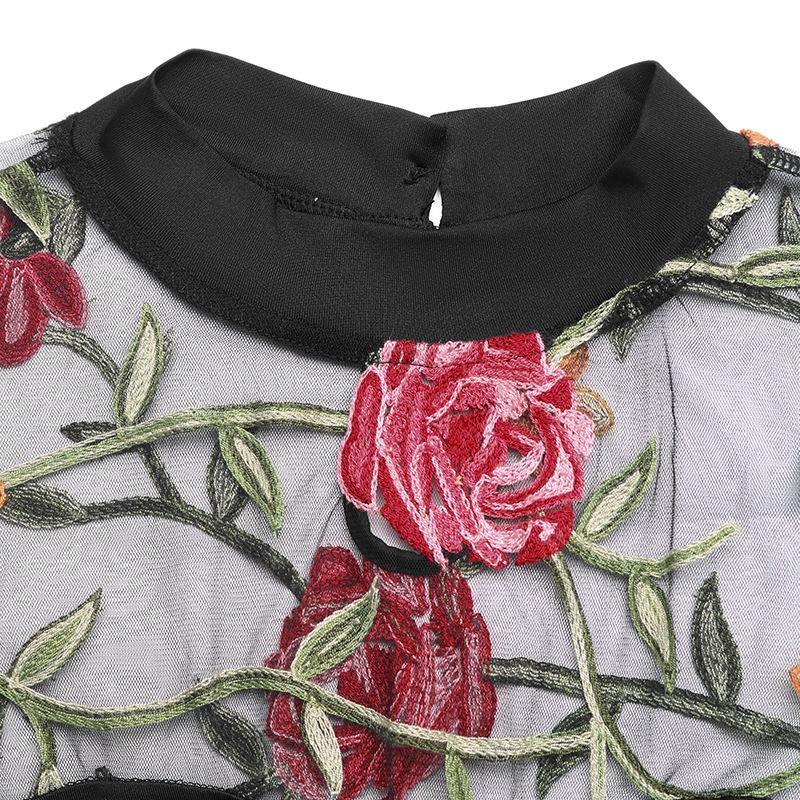 YYFS Damenmode Lässig Blumenmuster Print Frühling Herbst Langarm O-Ausschnitt Bodysuits
