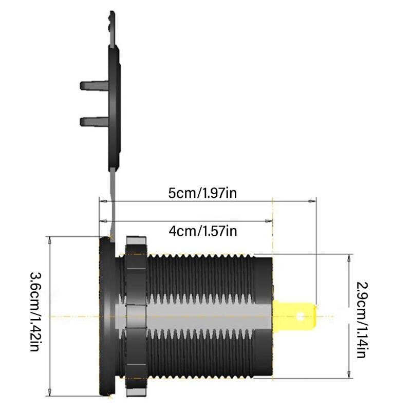 USB C Car Charger Socket 45W Type C 18W USB with LED Digital Display Fast Charger Socket for Motorcycle Trucks
