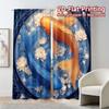 2pcs, 2D FLAT PRINTING Curtains (Without Rod) YinYang Koi Chic Curtain Cloth Versatile 100% Polyester Curtains All Seasons