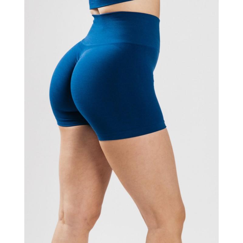 Seamless Side Jacquard Yoga Shorts Women Fitness Workout 3/4 Length High Waist Stretch Gym
