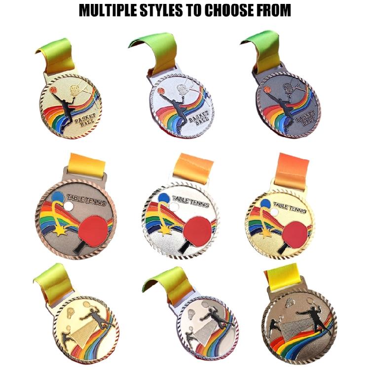 Award Medals Gold Silver Bronze Medals with Neck Ribbon, Kid Children Teens Reward Medals Winner Medals for Competitions
