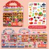 1 Book Jelly Sticker Book Quiet Book DIY Fun for Children's Scene Stickers Repeatedly Paste Puzzle Sticker Book