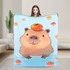 Capybara Cartoon Blanket Quality Soft Throw Blanket Spring Picnic Couch Chair Sofa Bed Graphic Bedspread