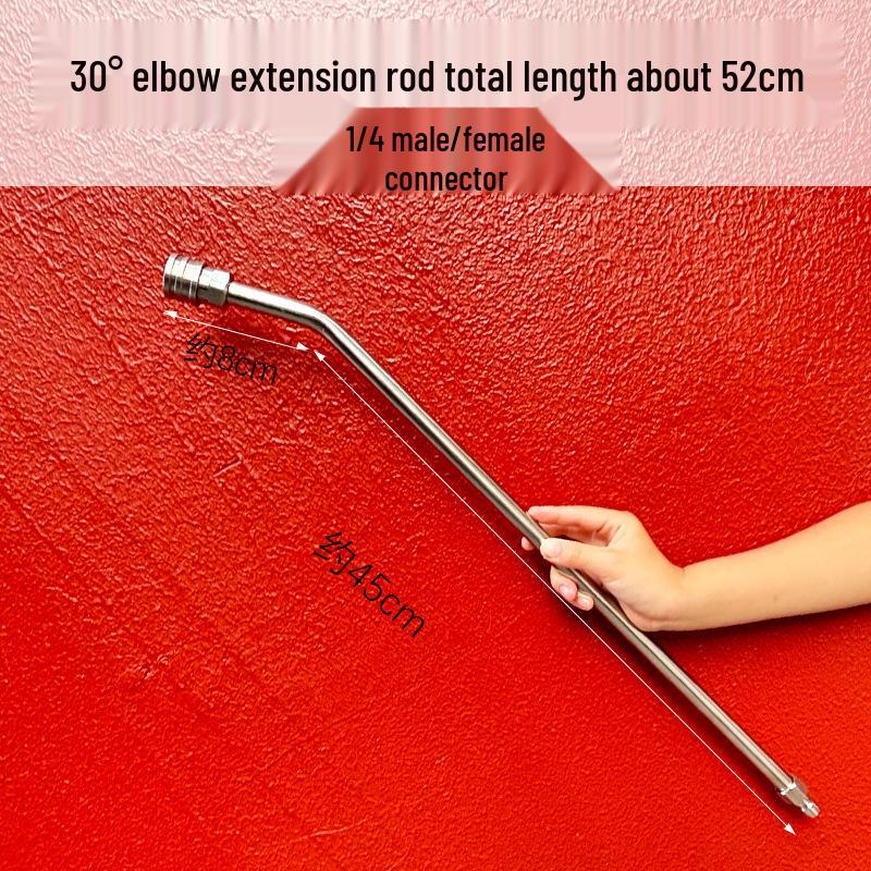 High-Pressure Washer 39cm Stainless Steel Extension Wand with 1/4" Quick Connect Male/Female Connector.