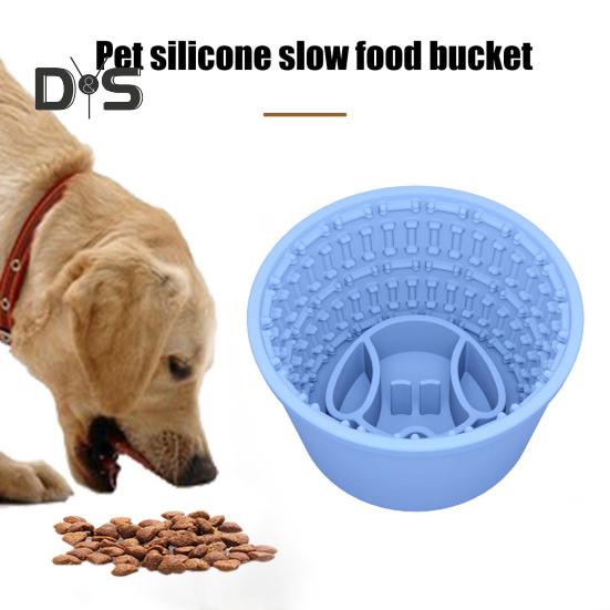 Lecknapf für langsames Fressen von Hunden, Silikon-Leckmatte für Hunde, Leckerli-Spender, Anti-Erstickungsschutz, Napf für langsames Fressen von Haustieren, für kleine, mittelgroße und große Hunderassen