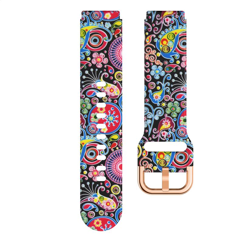 Cinturino Stampato da 18 mm per Huawei GT5 41mm/GT5pro 42mm Girasole/rosa/Arcobaleno Cinturino in Silicone per Huawei Watch GT4 41mm Cinturino