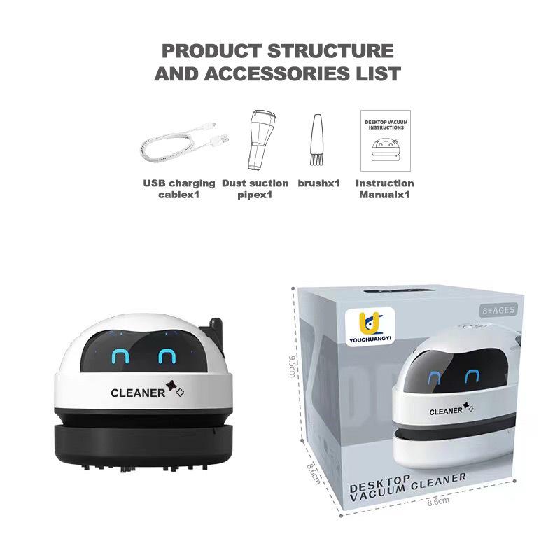 Desktop Vacuum Cleaner for Pencil Shavings & Dust - Powerful Suction for Students and Children
