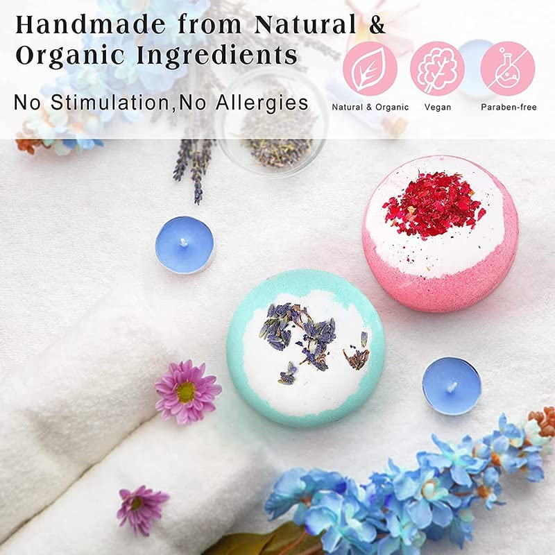 Eine Reihe bunter Badebomben mit ätherischen Ölen (9 x 100 g), Mehrfarbiges ätherisches Öl Fizzy Fun Bath Bombs Set, Seychellen-Räucherstäbchen