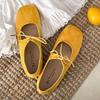Fashion 2025 Spring Women Ballet Flats Shallow Mouth Shoes Butterfly-knot Casual Soft Sole Women Shoes Comfortable Leather Women Shoes