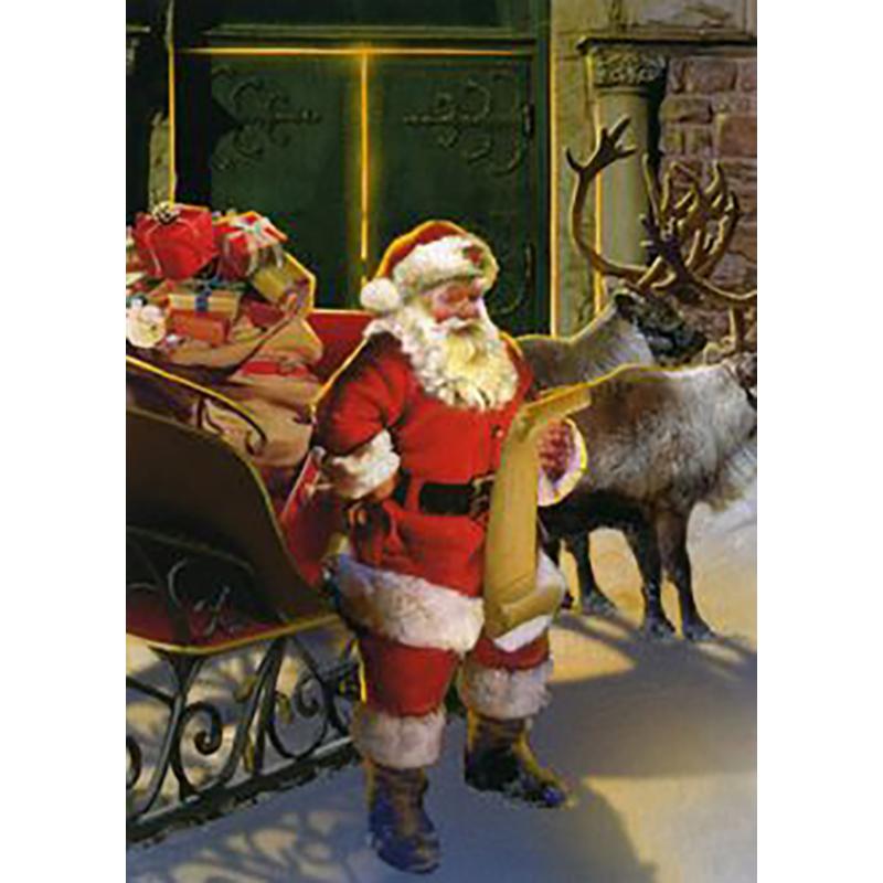 

DIY Санта-Клаус 5D алмазная живопись полная круглая дрель Рождественский подарок Алмазная вышивка мультфильм вышивка крестиком ручная работа настенное искусство Full Round 20x30CM