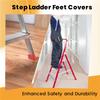Good-4Pcs Step Ladder Feet Covers Versatile Ladder Leg Covers Non-Skid Ladder Pads Rubber Foot Pad Insulating Foot Sleeve