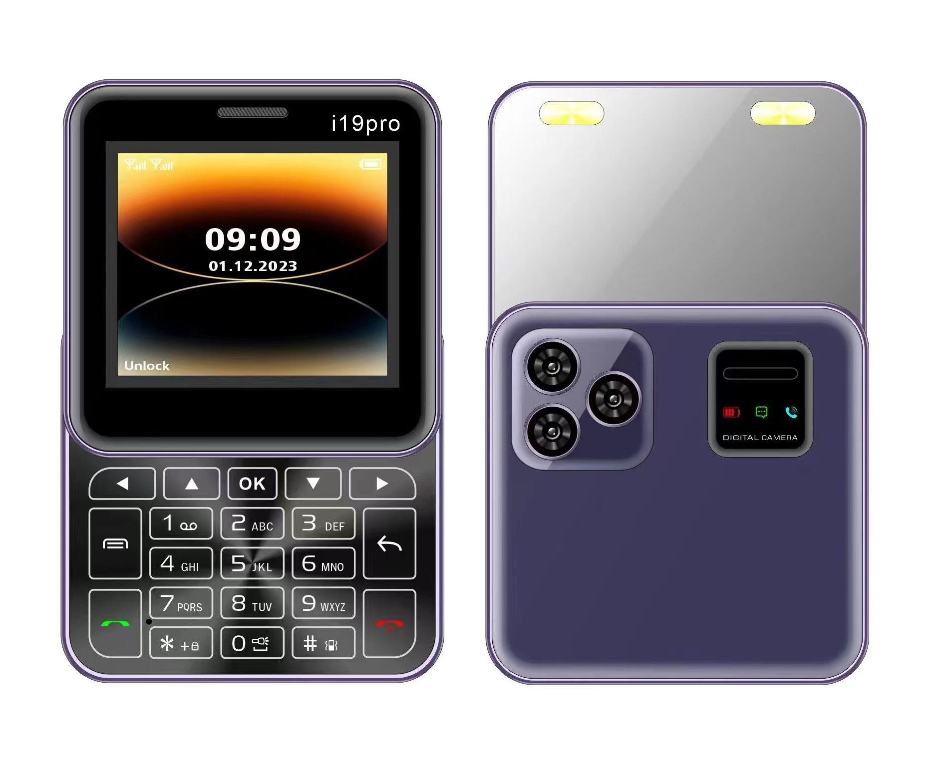 

2,4-дюймовый классический цветной вращающийся раздвижной чехол для мобильного телефона, автоматическая запись вызовов, FM-радио, быстрый набор, Magic Voice, GSM, две SIM-карты, разблокированный запасной телефон фиолетовый