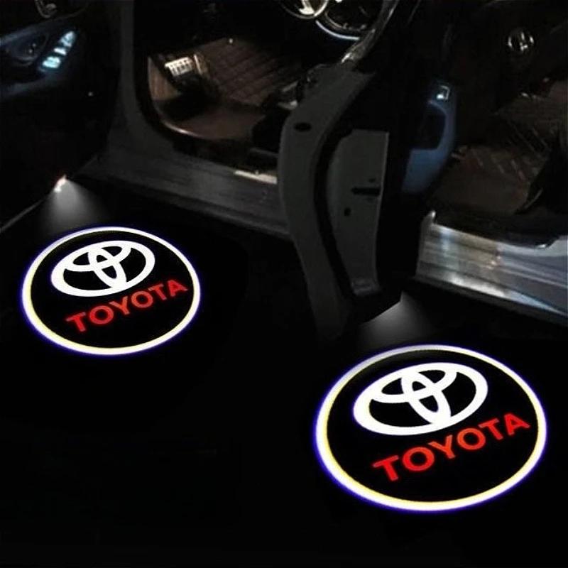 Car Door Welcome Light for Toyota GRsport Crown Hilux Aygo Yaris Corolla Logo Ghost Shadow LED Atmosphere Light Universal Fit