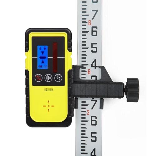 Firecore Rotating Laser Level Receiver, Digital Laser Receiver for Laser Levels, with Adjustable Accuracy and Volume, Dual-Sided LCD Display with Back