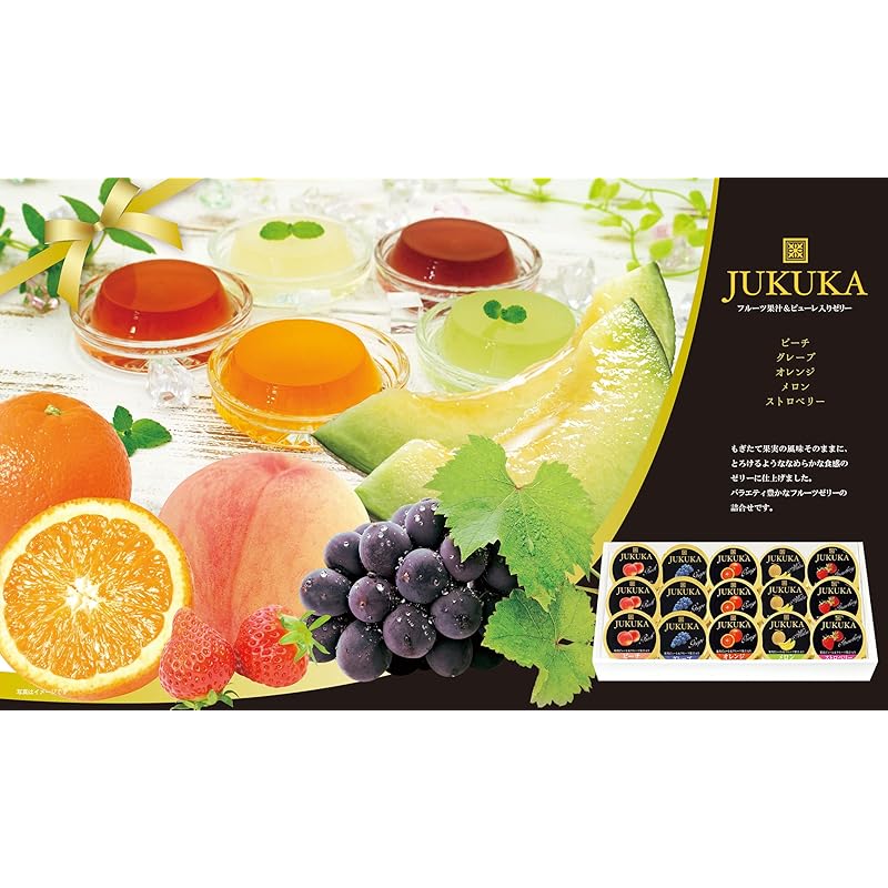 

Kanazawa Kenroku Confectionery 15 pieces ripe fruit jelly gift JKR-15
