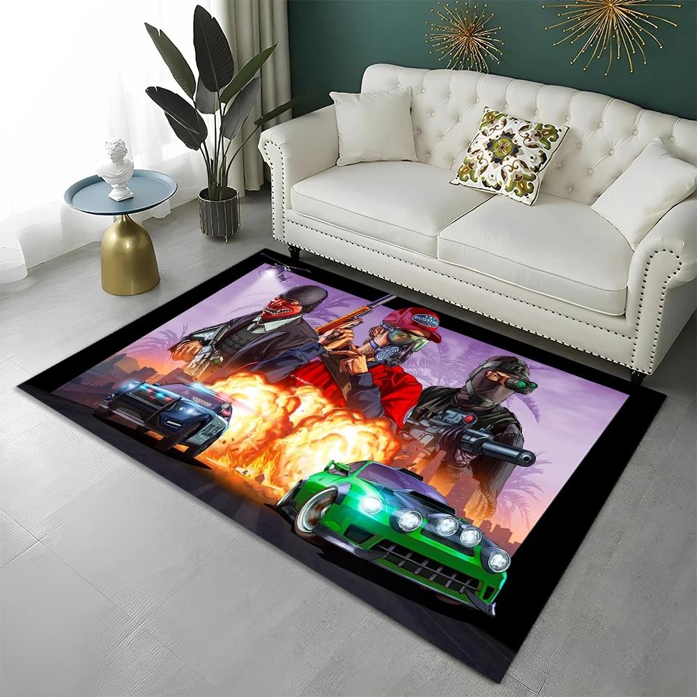 GTA Grand Theft Auto Spiele Gamer Teppich Teppich für Zuhause Wohnzimmer Schlafzimmer Sofa Fußmatte Dekor Kinderbereich Teppich Rutschfeste Bodenmatte