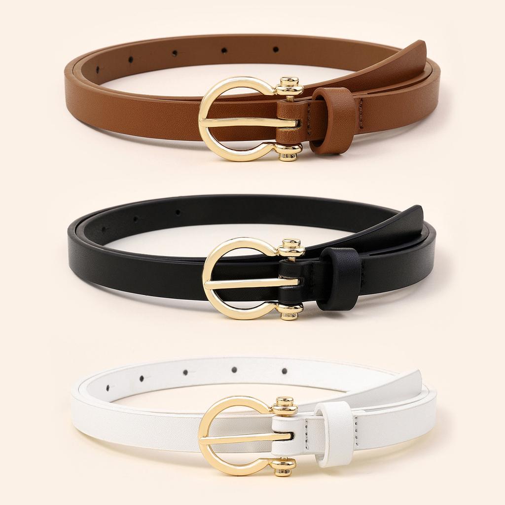 This Is A New Style of Leather Waist Accessory for Women's Jeans with A Belt, Featuring A High-end Brown Fashion and Versatile Decoration