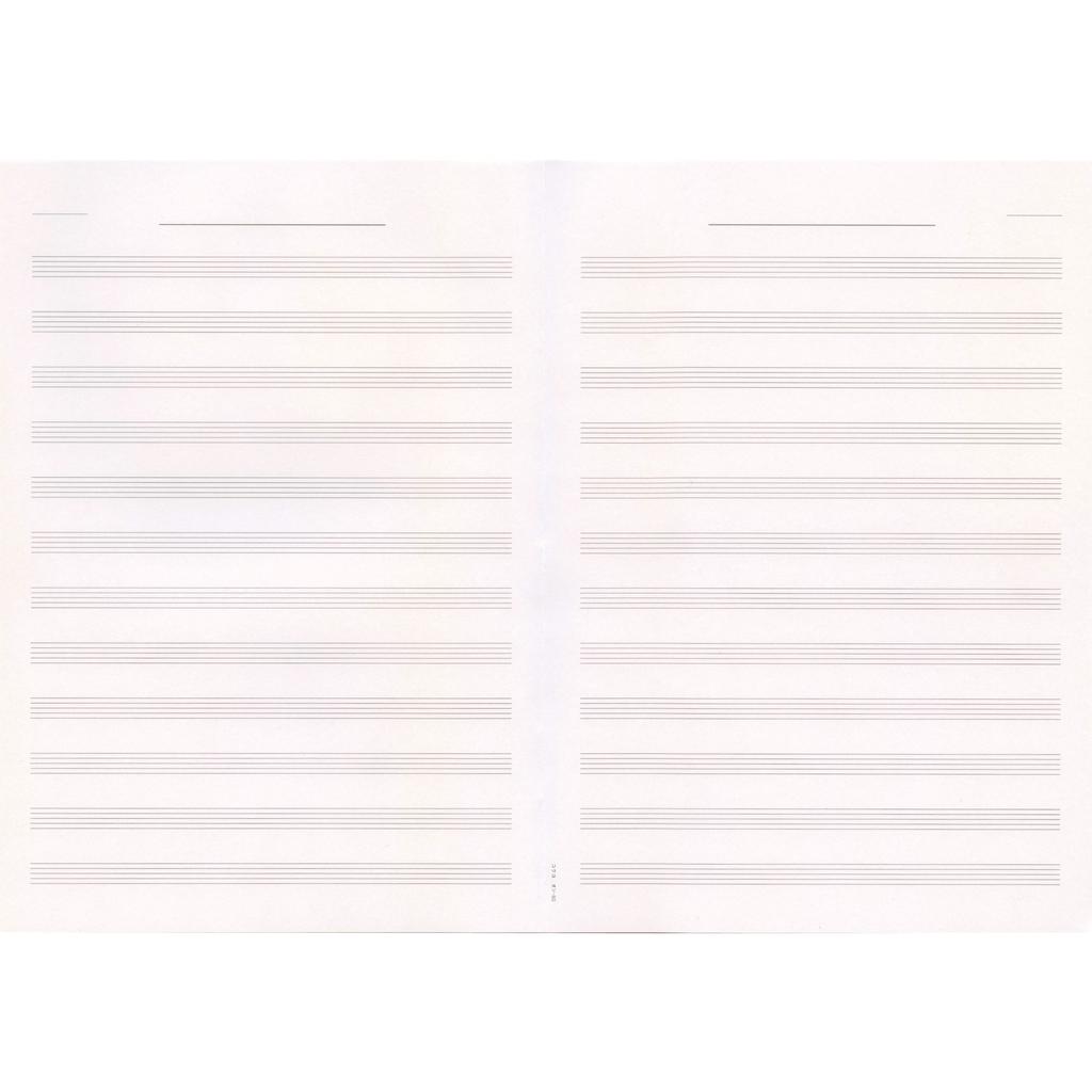 KOKUYO Campus Staff A3 in 10 Notebook, Paper, (folded half), 5-line staff, sheets, ON-80