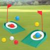 Complete Golf Putting Practice Set Includes Mat and Accessories for or Multiplayer Use to refines Technique Anywhere