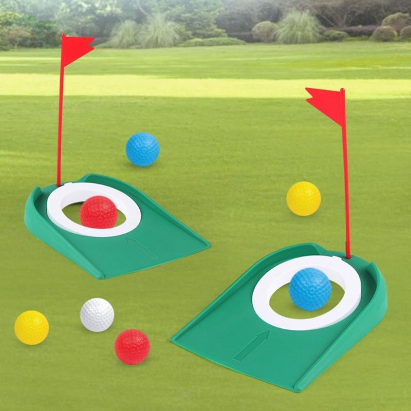 Complete Golf Putting Practice Set Includes Mat and Accessories for or Multiplayer Use to refines Technique Anywhere