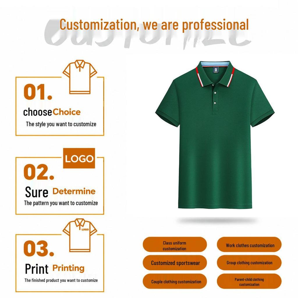 Custom Embroidered Polo Shirt - Men's Quick-Dry Short Sleeve Workwear