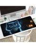 Cat Drink Coffee Mouse Pad Large Computer Office Game Table Mat Rubber AntiSlip Stitched Edge Keyboard Mats 90x40 Xxl Desk Pads