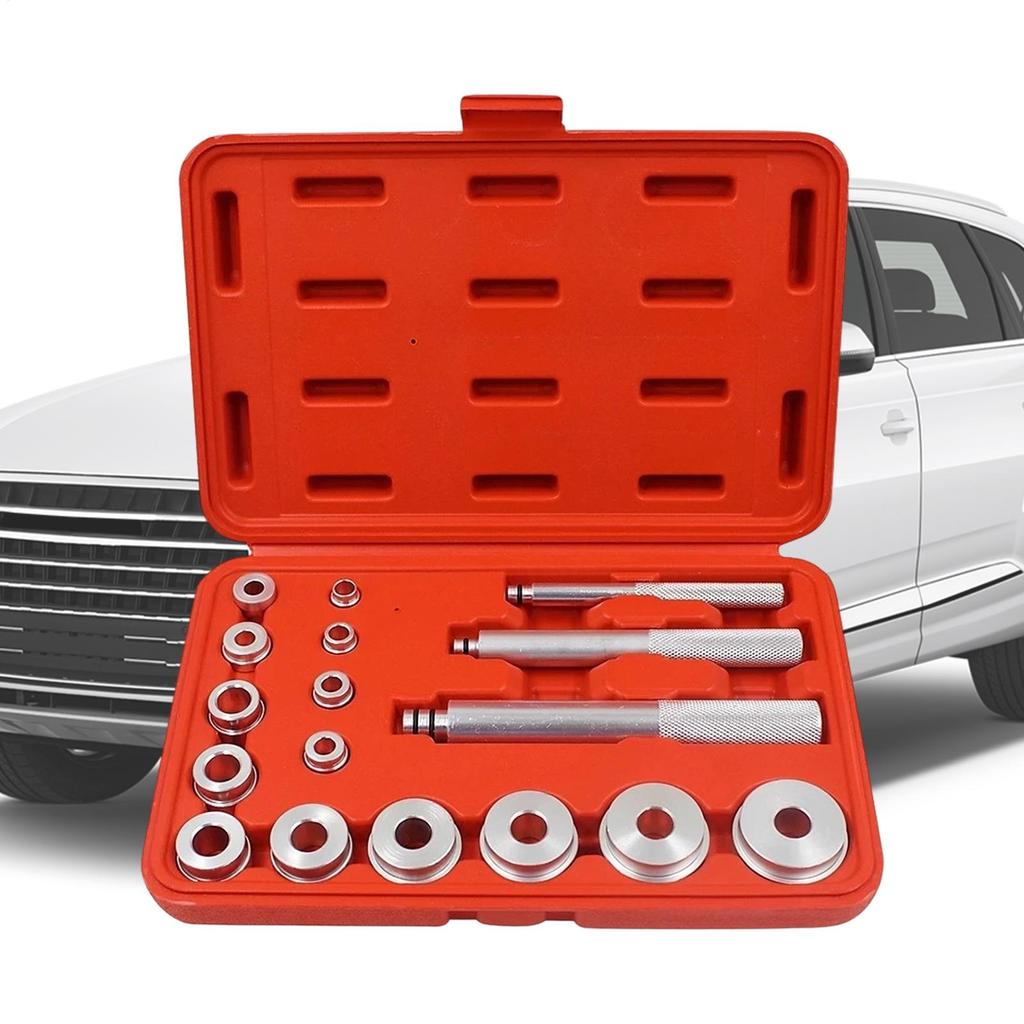 17PCS/Set Wheel Bearing Race Seal Bush Driver Master Tool Kits Aluminum Axle Install Bearing Seal Driver For Repair