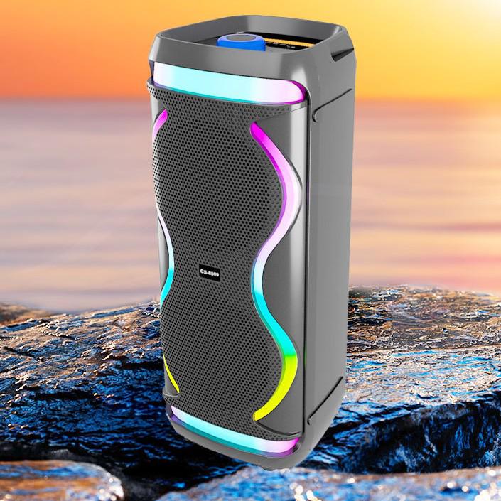 High-Power 8" Wireless Bluetooth Outdoor Speaker with Microphone