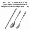 3 Piece Set Matte Finish Titanium Flatware Lightweight Travel Utensil Kit  Outdoor Dining